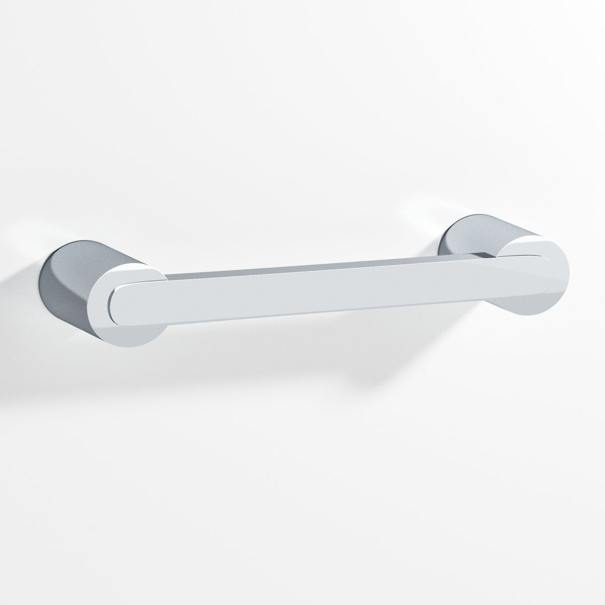Colonial Bronze 1333 Rectangular Pull Fully Encapsulated by Round Posts, 3/8 x 1/4 in Bar - Polished Chrome