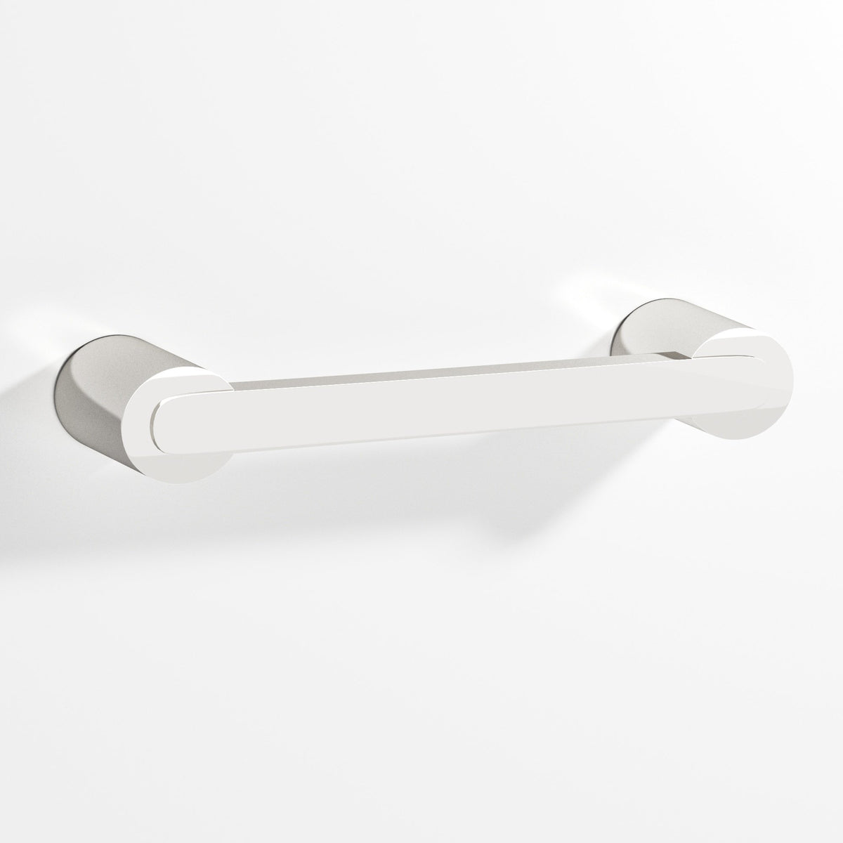Colonial Bronze 1333 Rectangular Pull Fully Encapsulated by Round Posts, 3/8 x 1/4 in Bar - Polished Nickel