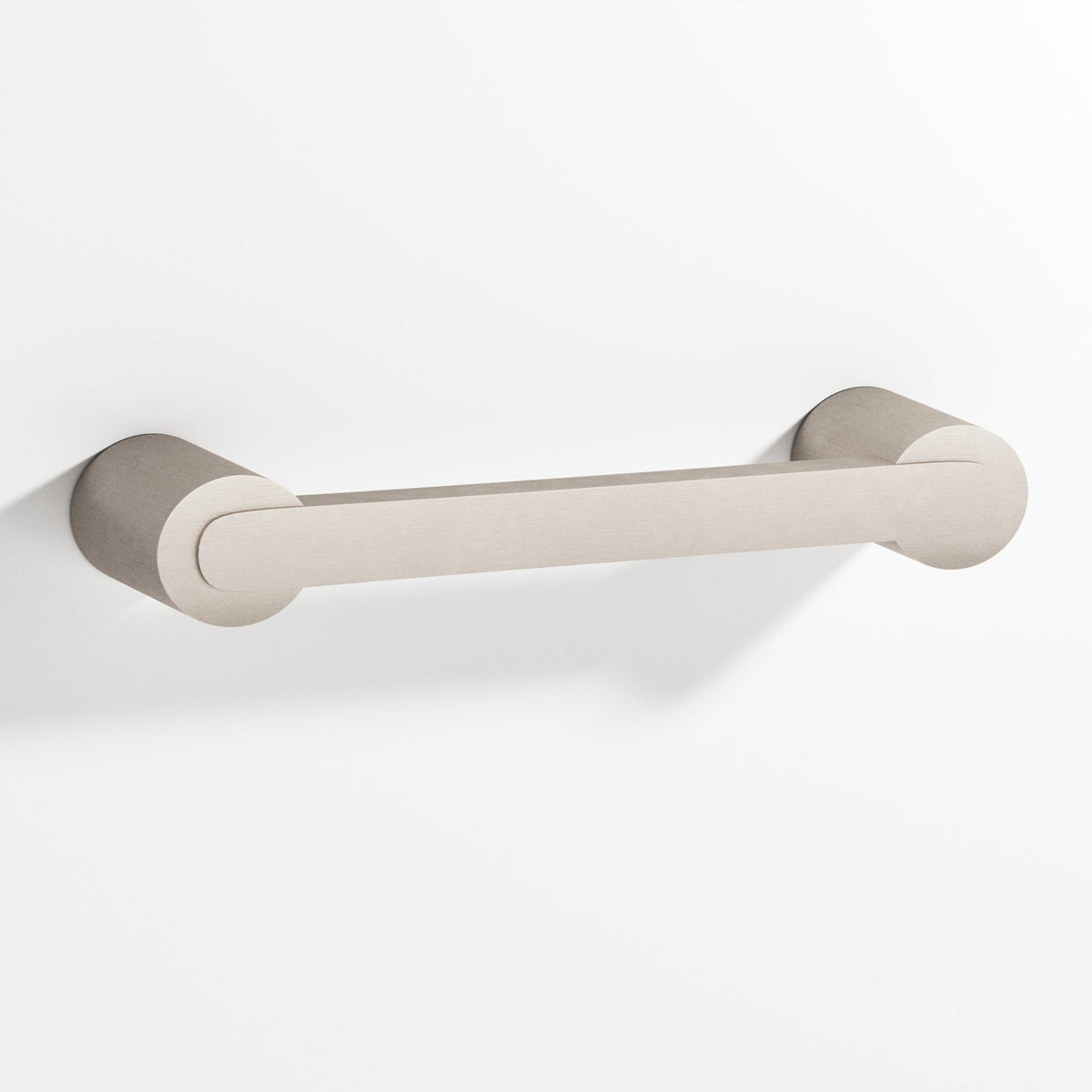 Colonial Bronze 1333 Rectangular Pull Fully Encapsulated by Round Posts, 3/8 x 1/4 in Bar - Matte Satin Nickel