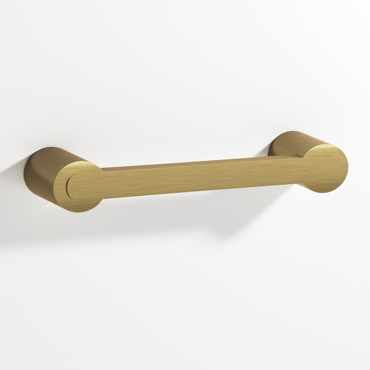 Colonial Bronze 1333 Rectangular Pull Fully Encapsulated by Round Posts, 3/8 x 1/4 in Bar - Antique Brass