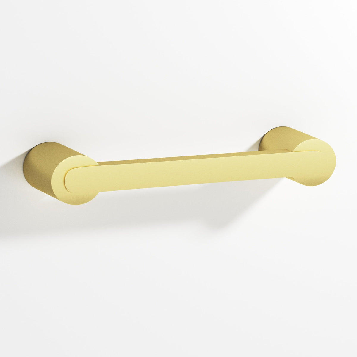 Colonial Bronze 1333 Rectangular Pull Fully Encapsulated by Round Posts, 3/8 x 1/4 in Bar - Matte Satin Brass