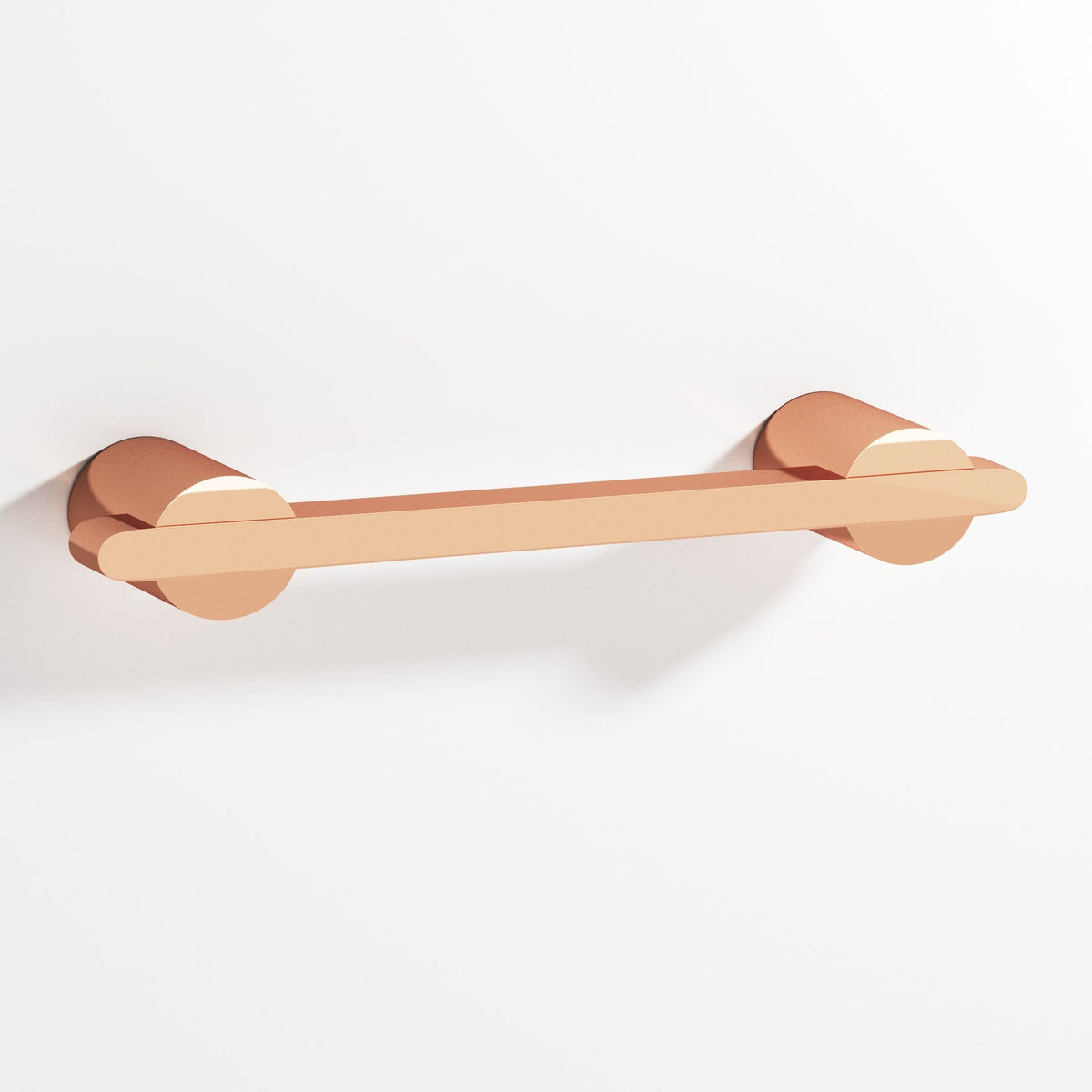 Colonial Bronze 1334 Rectangular Pull Partially Encapsulated by Round Posts, 1/4 x 3/8 in Bar - Polished Copper