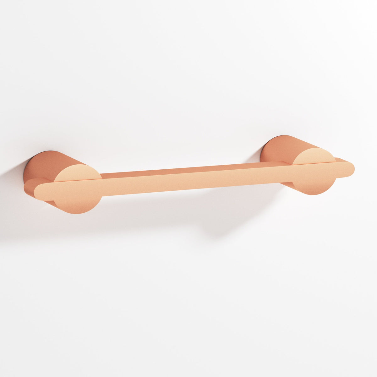 Colonial Bronze 1334 Rectangular Pull Partially Encapsulated by Round Posts, 1/4 x 3/8 in Bar - Matte Satin Copper