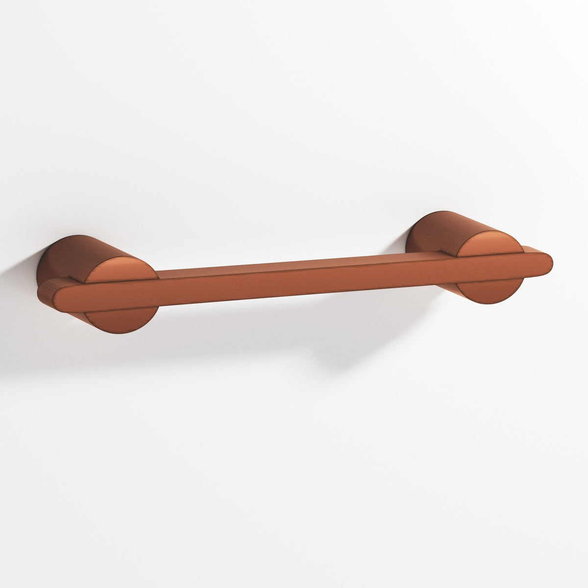 Colonial Bronze 1334 Rectangular Pull Partially Encapsulated by Round Posts, 1/4 x 3/8 in Bar - Matte Antique Copper