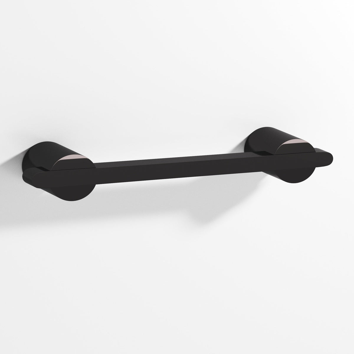 Colonial Bronze 1334 Rectangular Pull Partially Encapsulated by Round Posts, 1/4 x 3/8 in Bar - Satin Black