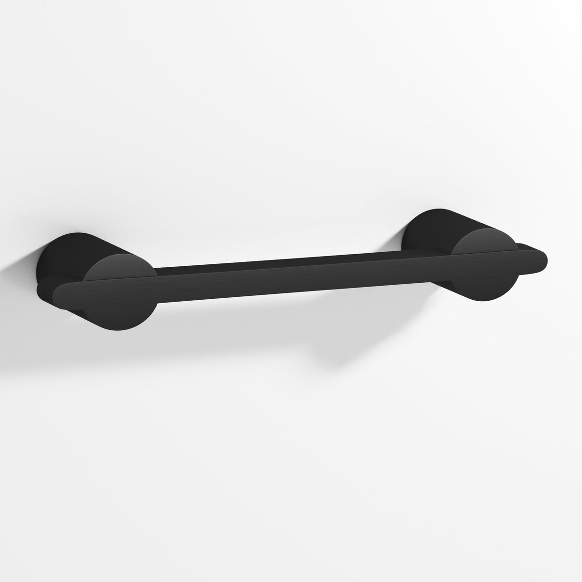 Colonial Bronze 1334 Rectangular Pull Partially Encapsulated by Round Posts, 1/4 x 3/8 in Bar - Matte Satin Black