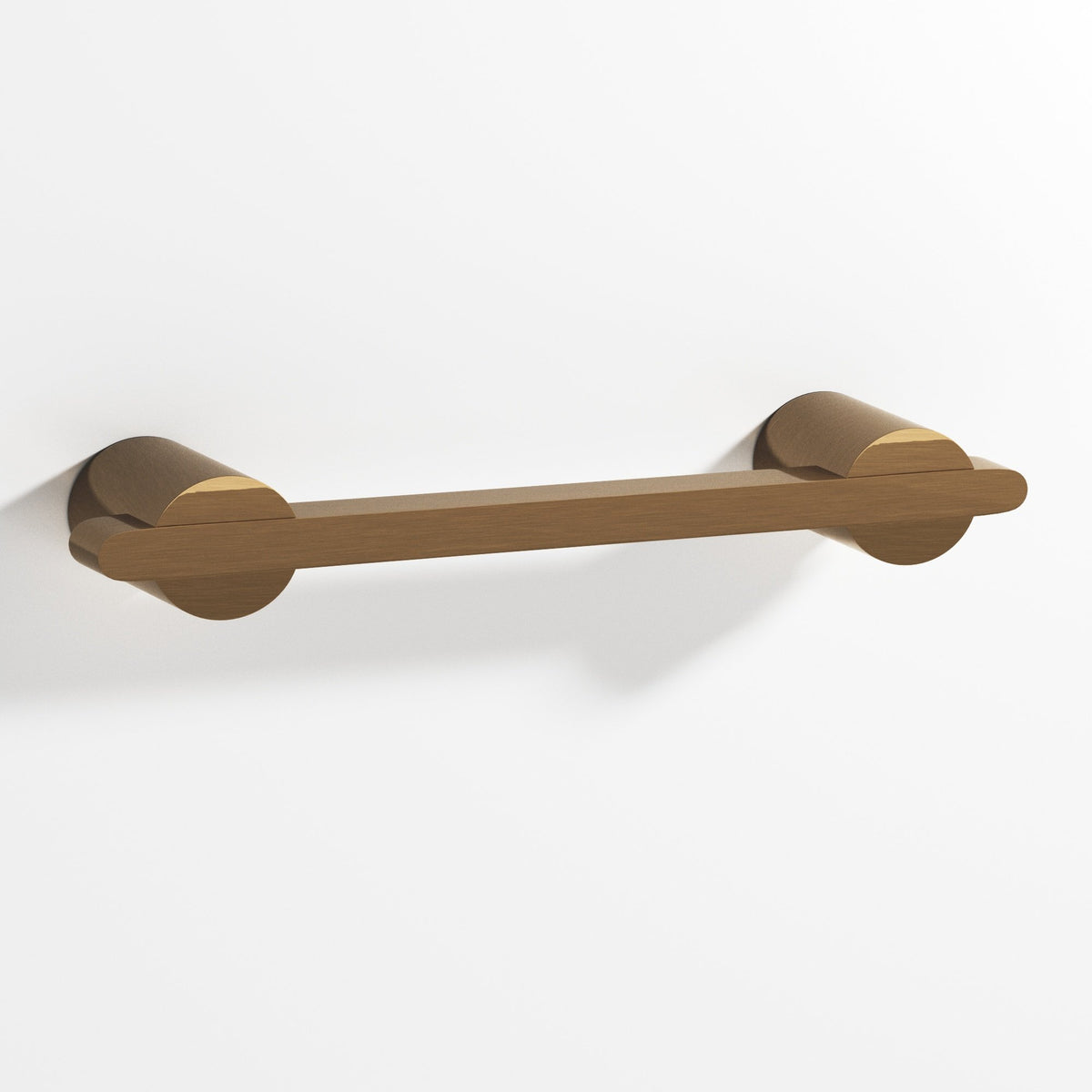 Colonial Bronze 1334 Rectangular Pull Partially Encapsulated by Round Posts, 1/4 x 3/8 in Bar - Light Statuary Bronze
