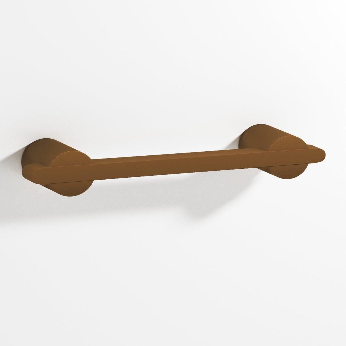 Colonial Bronze 1334 Rectangular Pull Partially Encapsulated by Round Posts, 1/4 x 3/8 in Bar - Matte Light Statuary Bronze