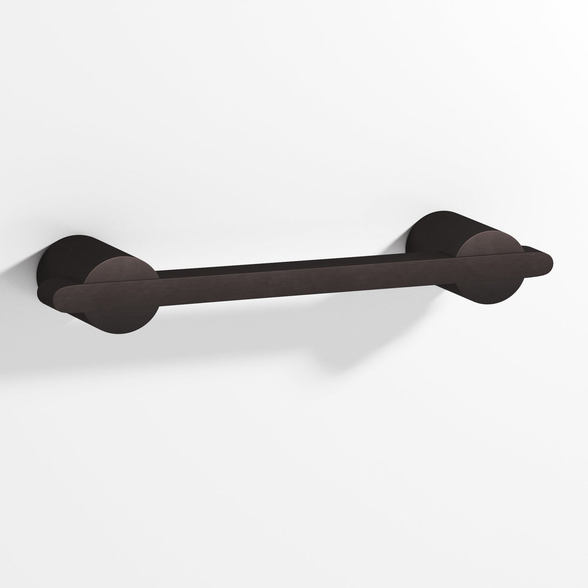 Colonial Bronze 1334 Rectangular Pull Partially Encapsulated by Round Posts, 1/4 x 3/8 in Bar - Matte Dark Statuary Bronze