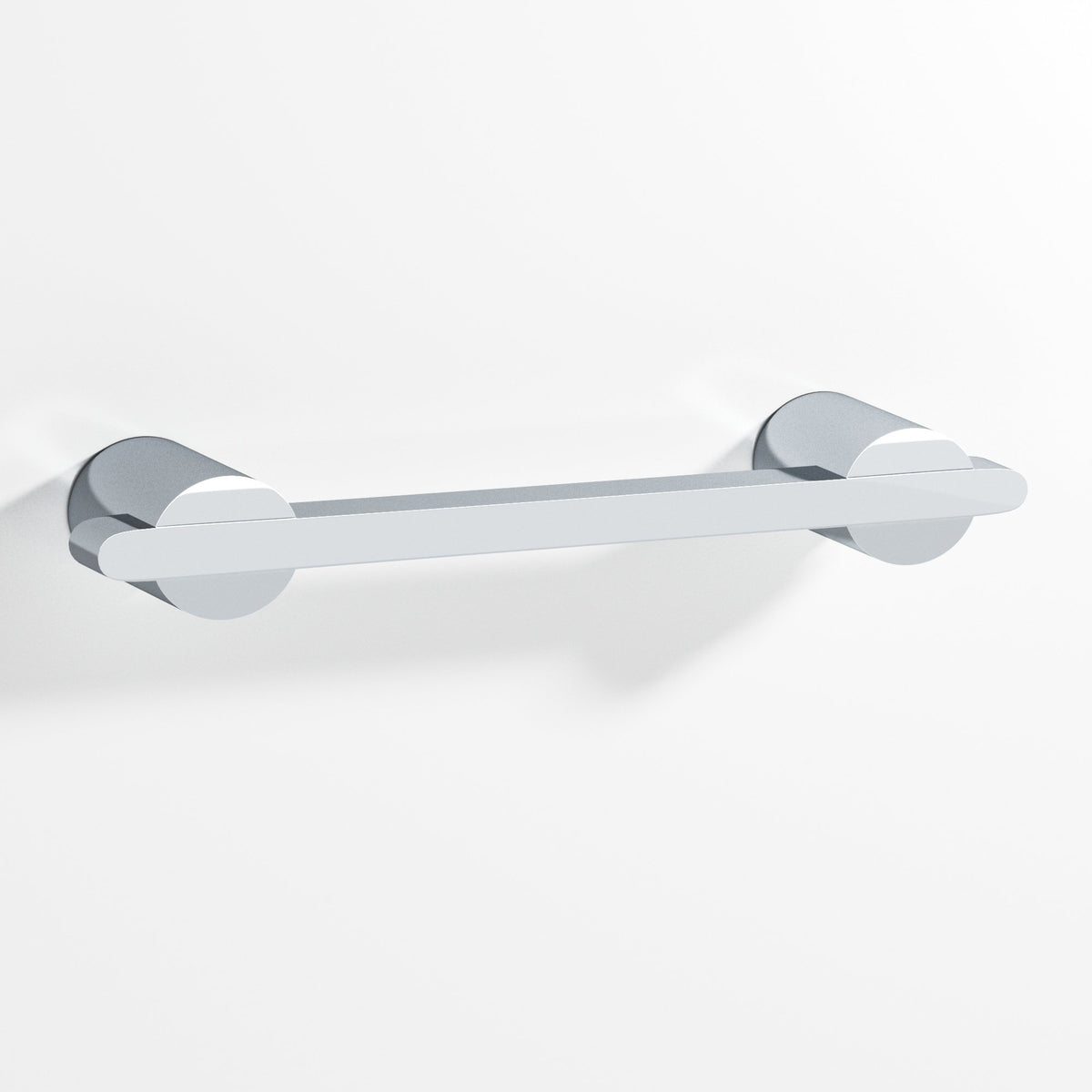 Colonial Bronze 1334 Rectangular Pull Partially Encapsulated by Round Posts, 1/4 x 3/8 in Bar - Polished Chrome