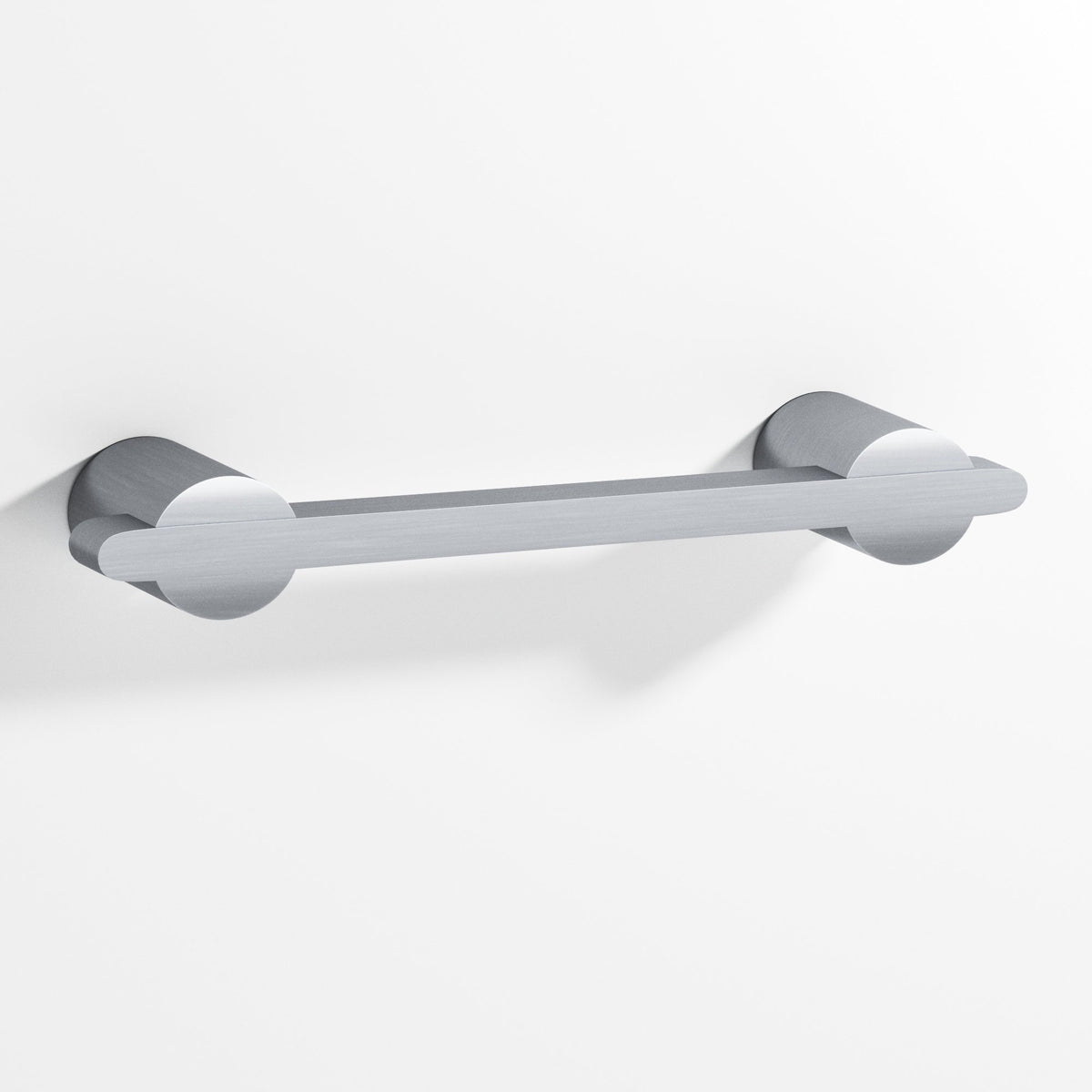 Colonial Bronze 1334 Rectangular Pull Partially Encapsulated by Round Posts, 1/4 x 3/8 in Bar - Satin Chrome
