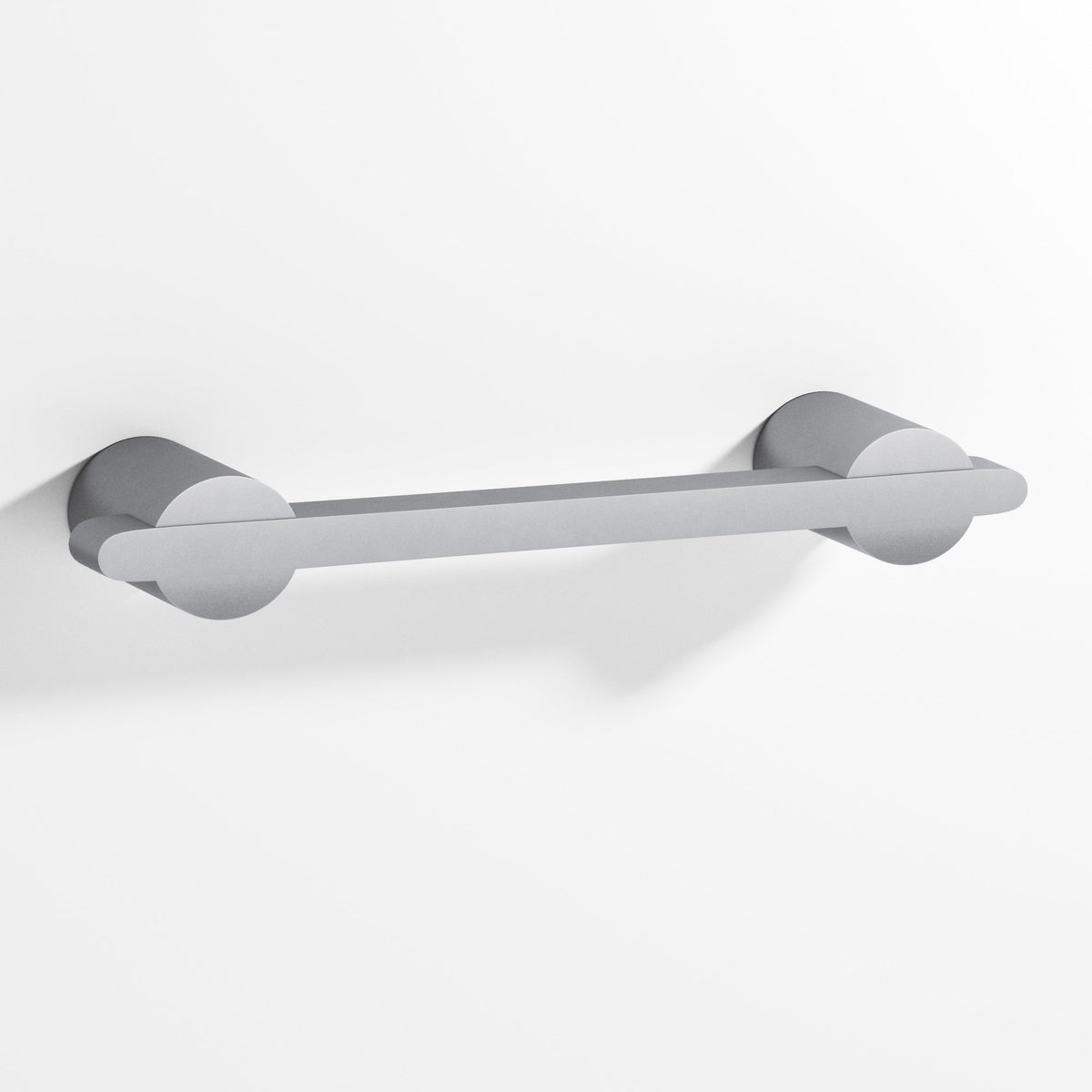 Colonial Bronze 1334 Rectangular Pull Partially Encapsulated by Round Posts, 1/4 x 3/8 in Bar - Matte Satin Chrome