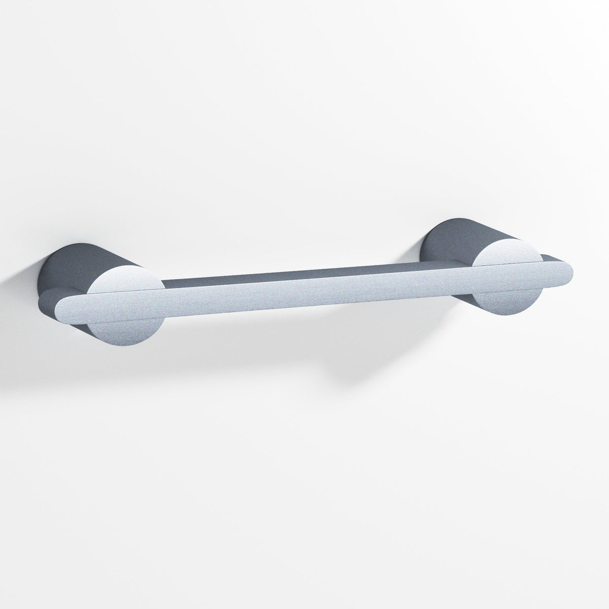 Colonial Bronze 1334 Rectangular Pull Partially Encapsulated by Round Posts, 1/4 x 3/8 in Bar - Frost Chrome™