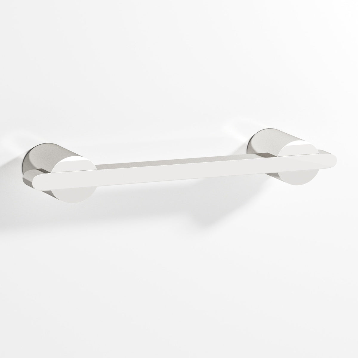Colonial Bronze 1334 Rectangular Pull Partially Encapsulated by Round Posts, 1/4 x 3/8 in Bar - Polished Nickel