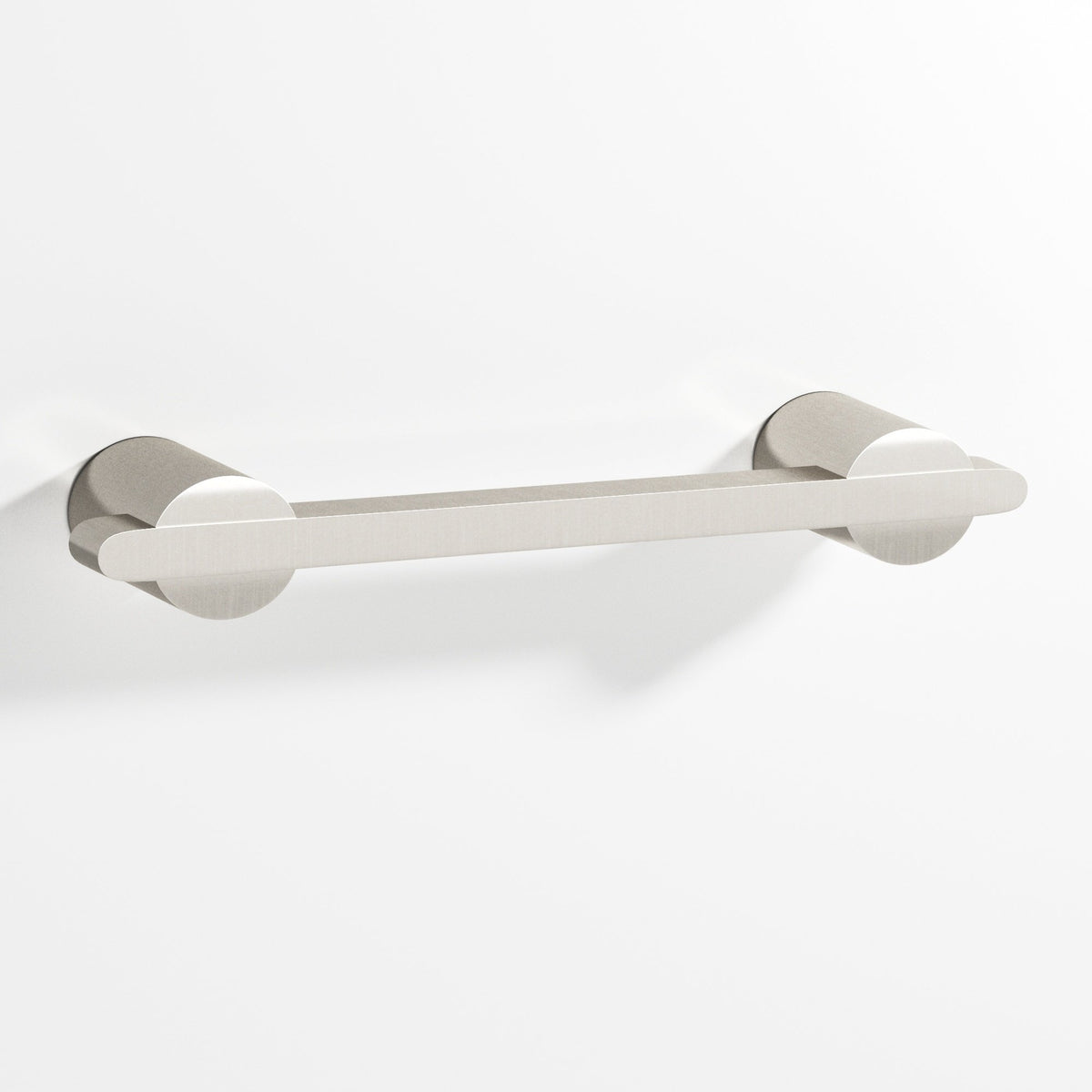 Colonial Bronze 1334 Rectangular Pull Partially Encapsulated by Round Posts, 1/4 x 3/8 in Bar - Satin Nickel