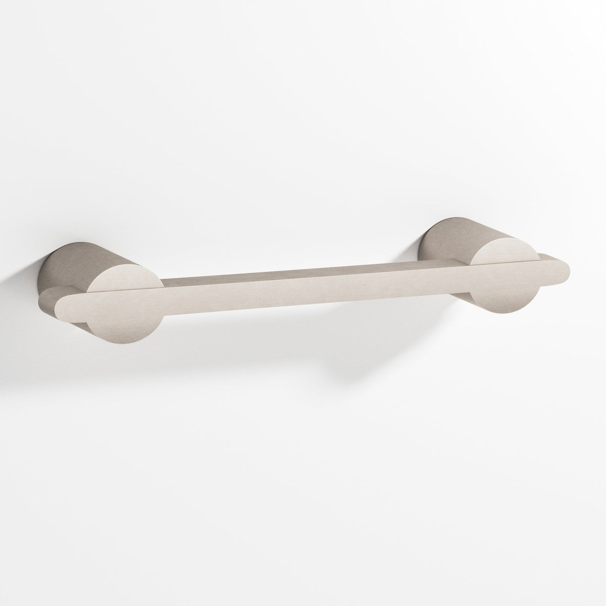 Colonial Bronze 1334 Rectangular Pull Partially Encapsulated by Round Posts, 1/4 x 3/8 in Bar - Matte Satin Nickel