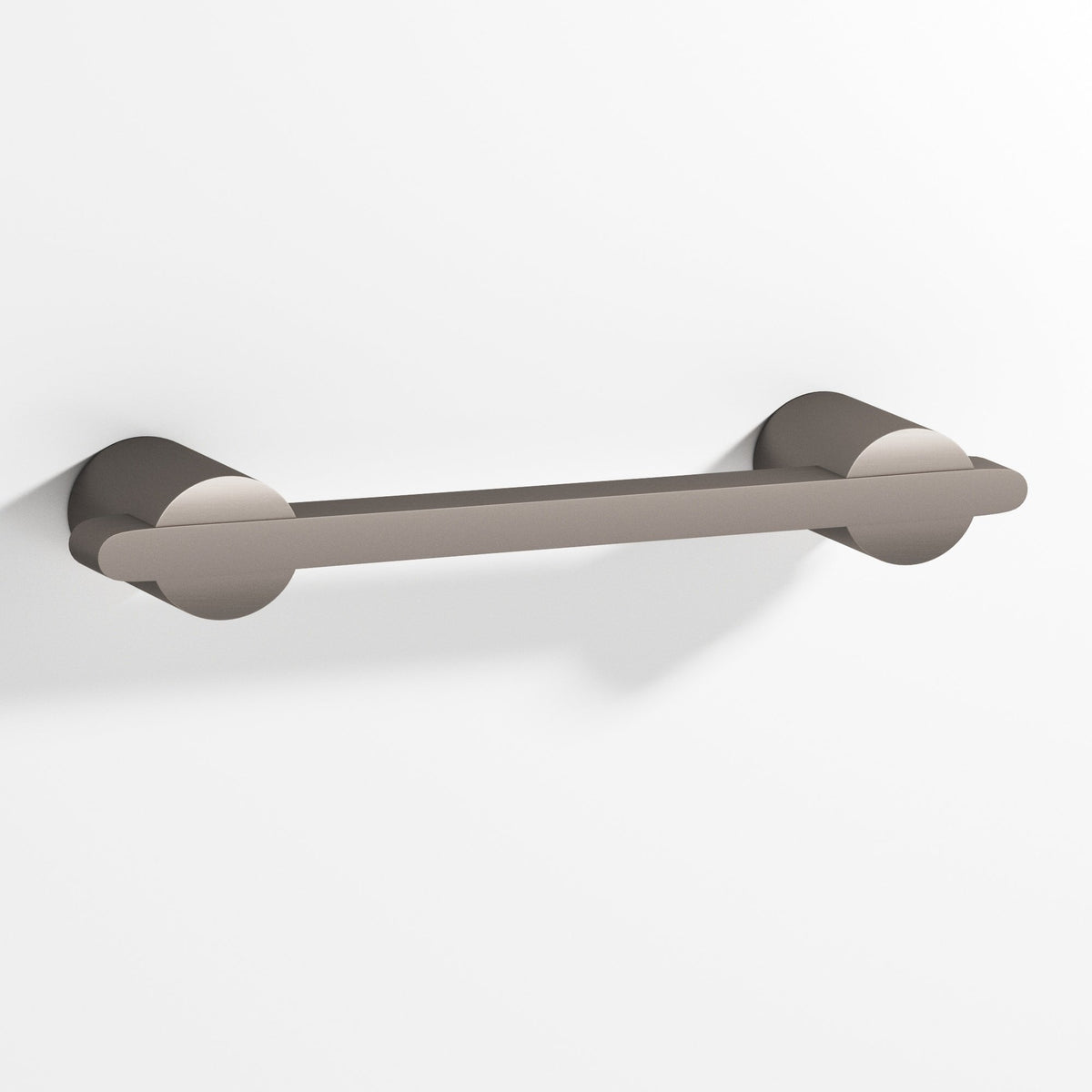 Colonial Bronze 1334 Rectangular Pull Partially Encapsulated by Round Posts, 1/4 x 3/8 in Bar - Pewter