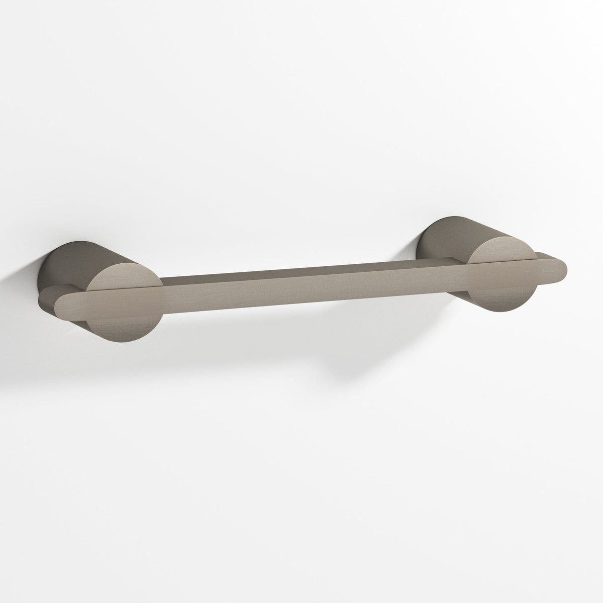 Colonial Bronze 1334 Rectangular Pull Partially Encapsulated by Round Posts, 1/4 x 3/8 in Bar - Matte Pewter