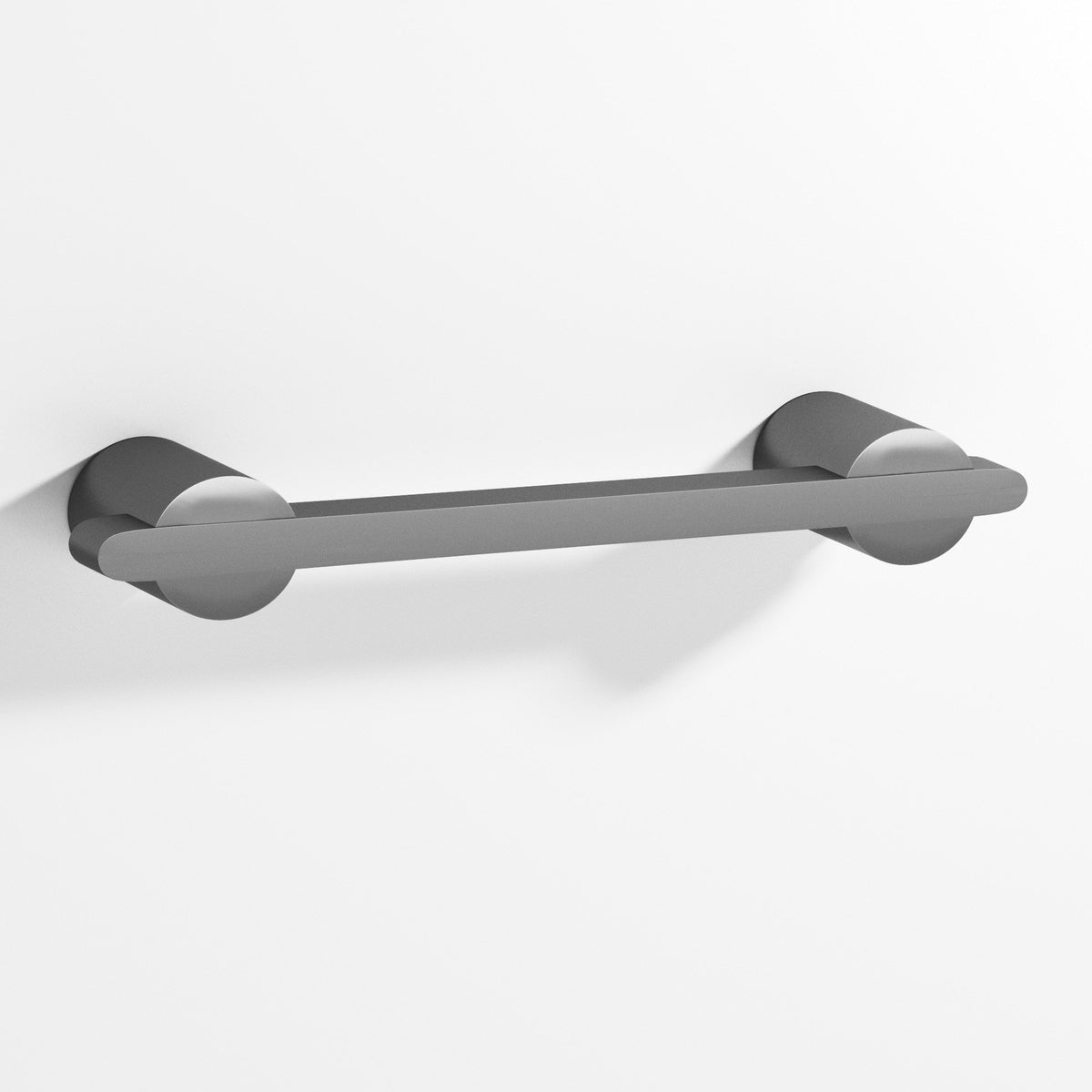 Colonial Bronze 1334 Rectangular Pull Partially Encapsulated by Round Posts, 1/4 x 3/8 in Bar - Graphite