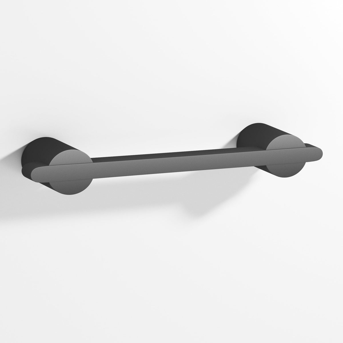 Colonial Bronze 1334 Rectangular Pull Partially Encapsulated by Round Posts, 1/4 x 3/8 in Bar - Matte Graphite