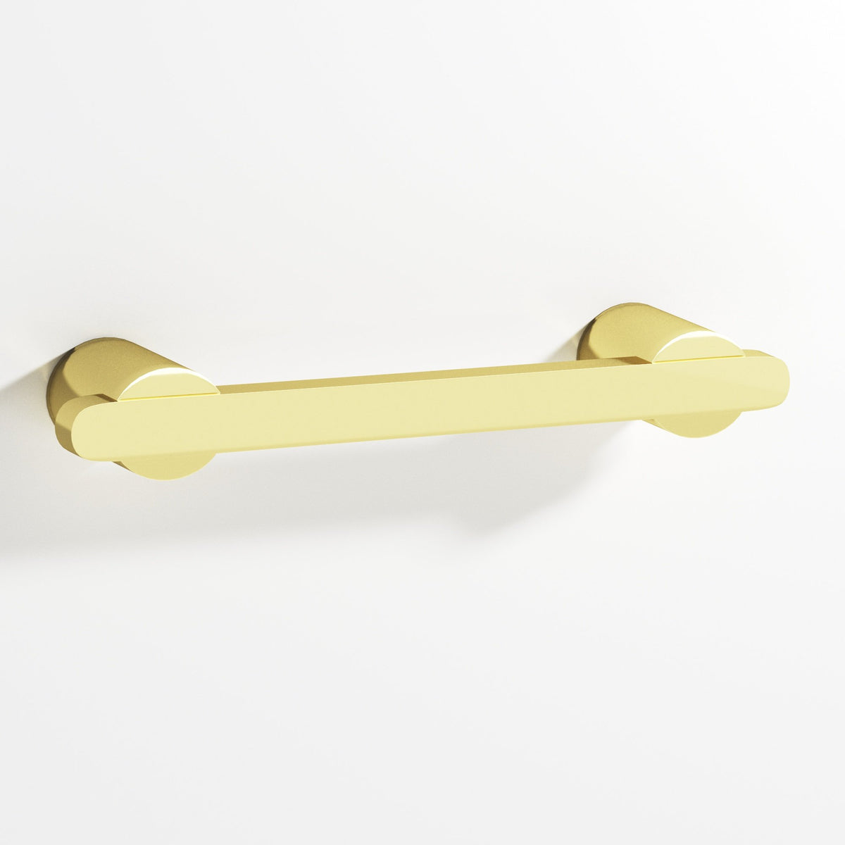 Colonial Bronze 1335 Rectangular Pull Partially Encapsulated by Round Posts, 3/8 x 1/4 in Bar - Polished Brass