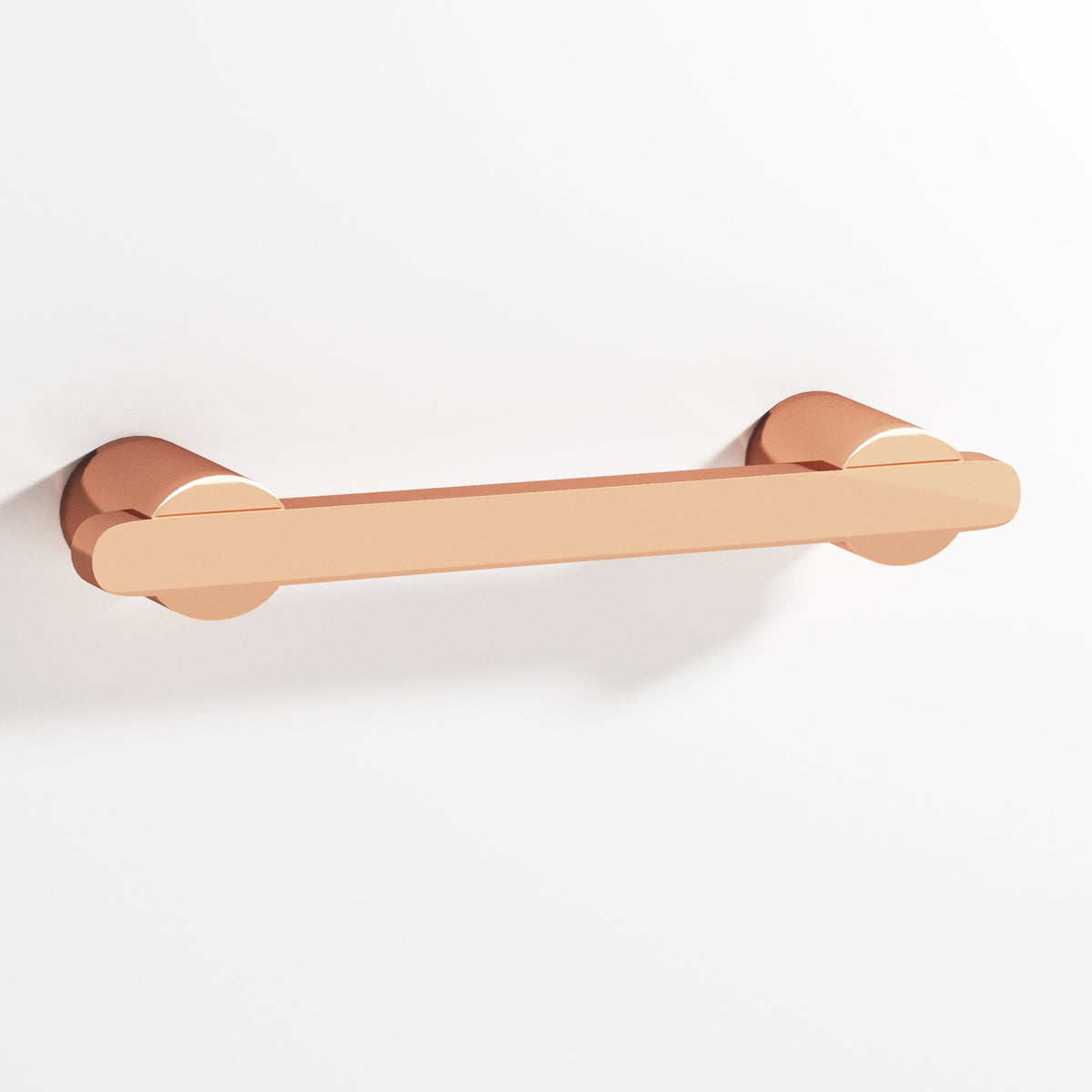 Colonial Bronze 1335 Rectangular Pull Partially Encapsulated by Round Posts, 3/8 x 1/4 in Bar - Polished Copper