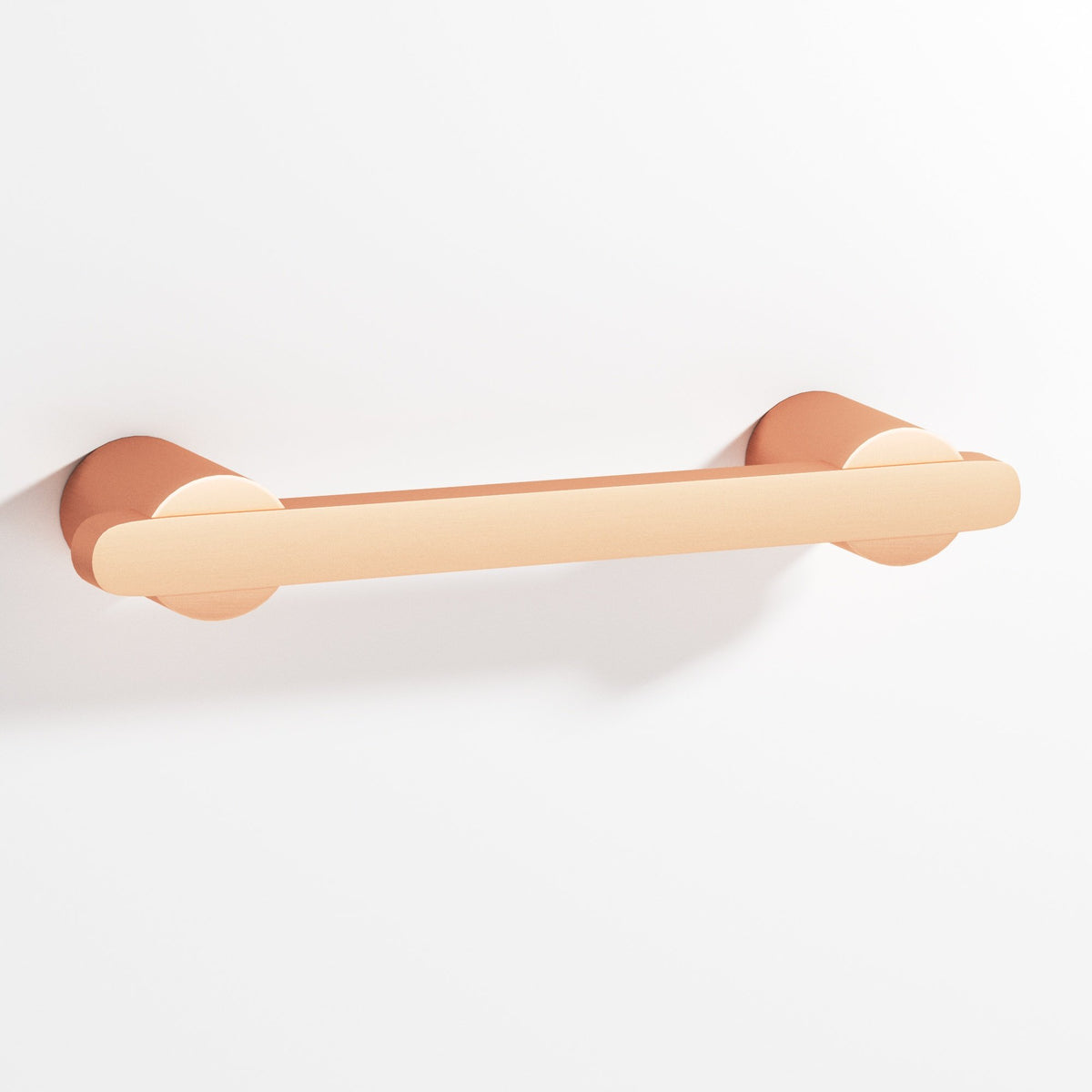 Colonial Bronze 1335 Rectangular Pull Partially Encapsulated by Round Posts, 3/8 x 1/4 in Bar - Matte Satin Copper