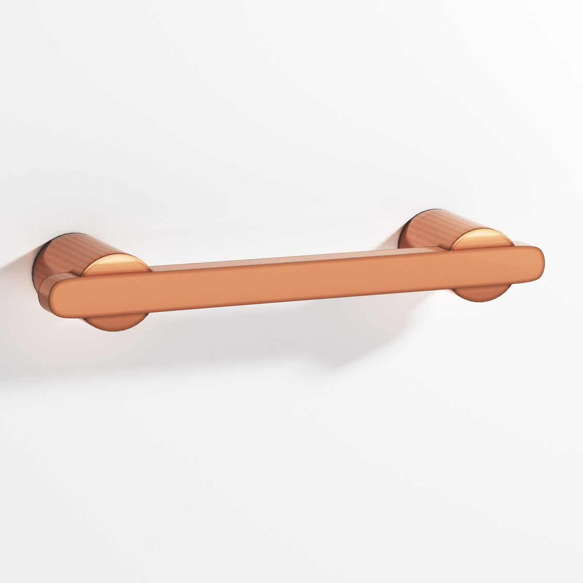 Colonial Bronze 1335 Rectangular Pull Partially Encapsulated by Round Posts, 3/8 x 1/4 in Bar - Antique Copper