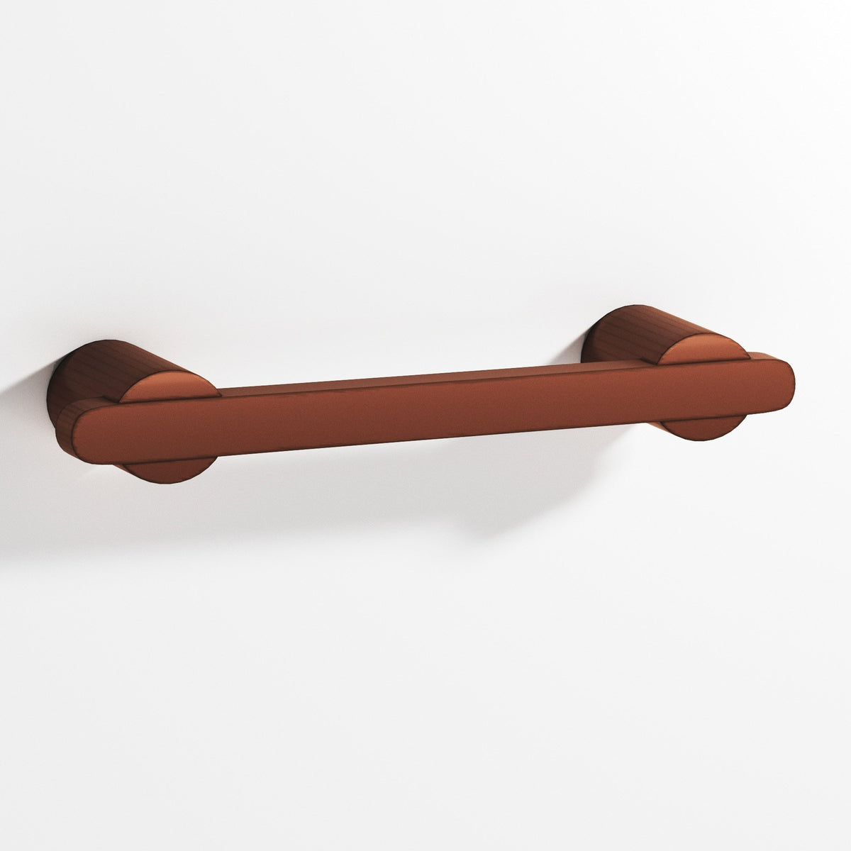 Colonial Bronze 1335 Rectangular Pull Partially Encapsulated by Round Posts, 3/8 x 1/4 in Bar - Matte Antique Copper