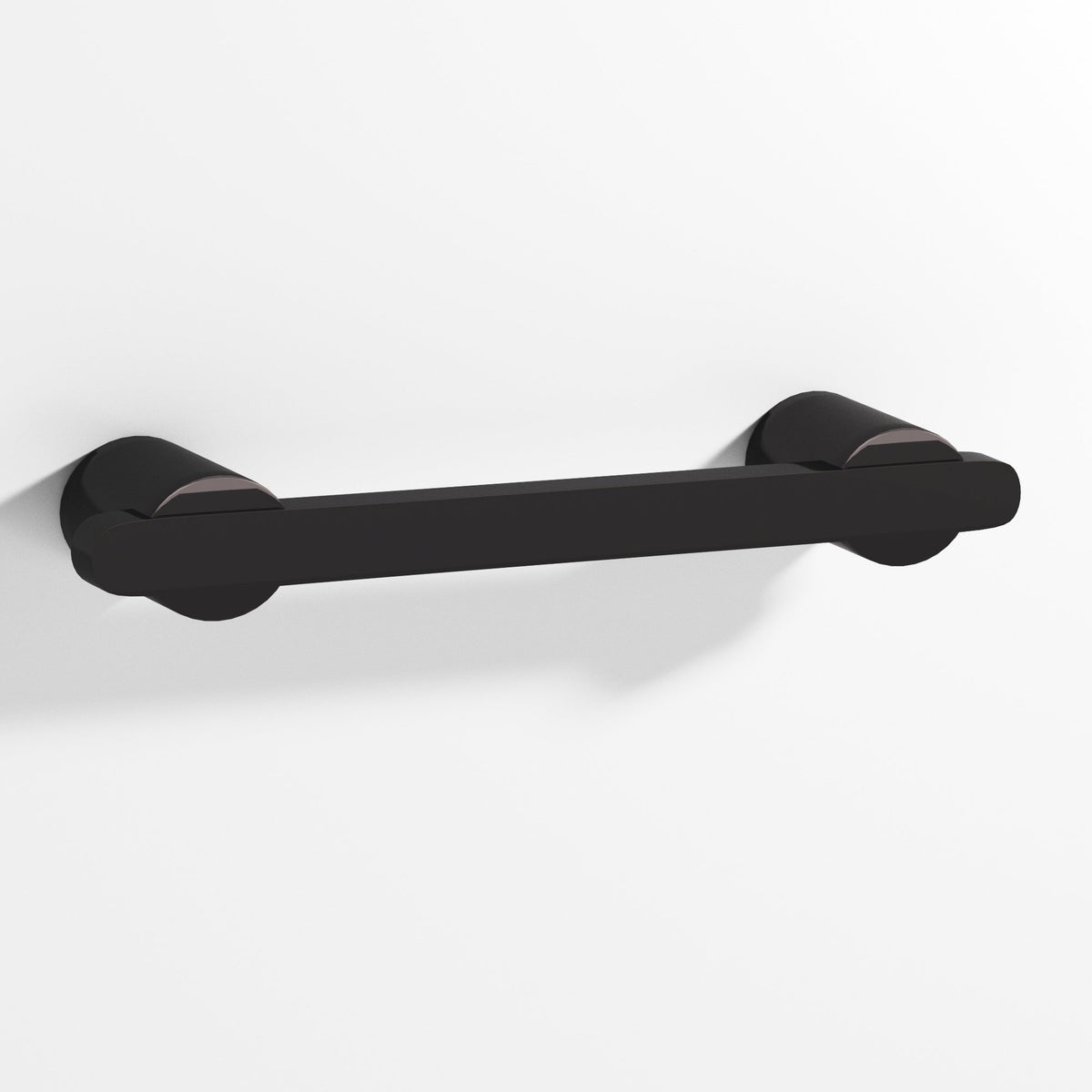 Colonial Bronze 1335 Rectangular Pull Partially Encapsulated by Round Posts, 3/8 x 1/4 in Bar - Satin Black