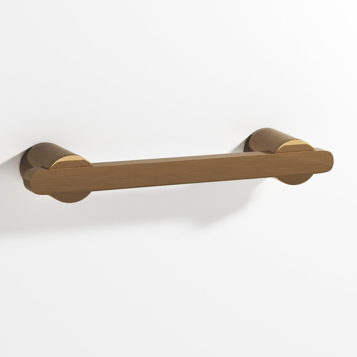 Colonial Bronze 1335 Rectangular Pull Partially Encapsulated by Round Posts, 3/8 x 1/4 in Bar - Light Statuary Bronze