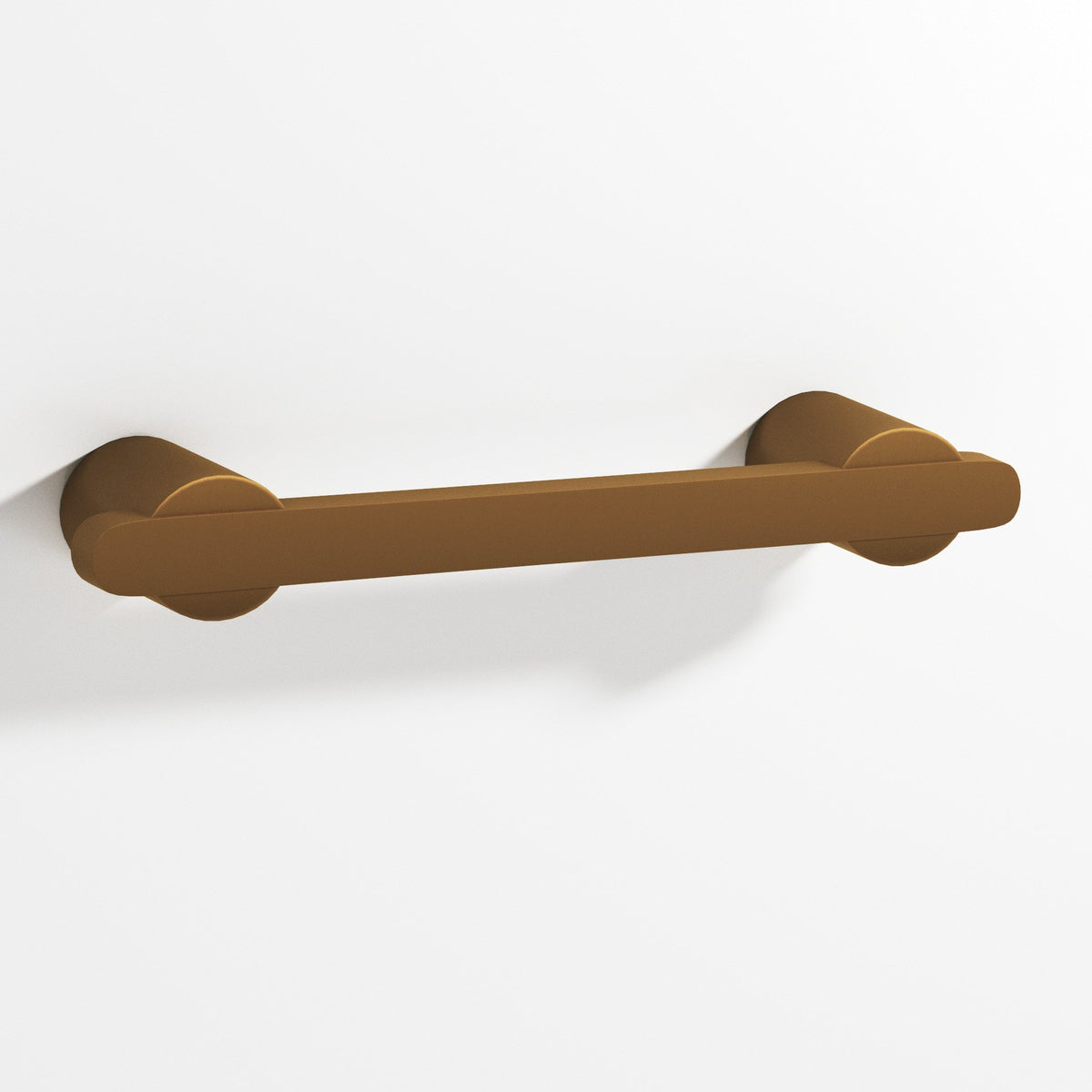 Colonial Bronze 1335 Rectangular Pull Partially Encapsulated by Round Posts, 3/8 x 1/4 in Bar - Matte Light Statuary Bronze