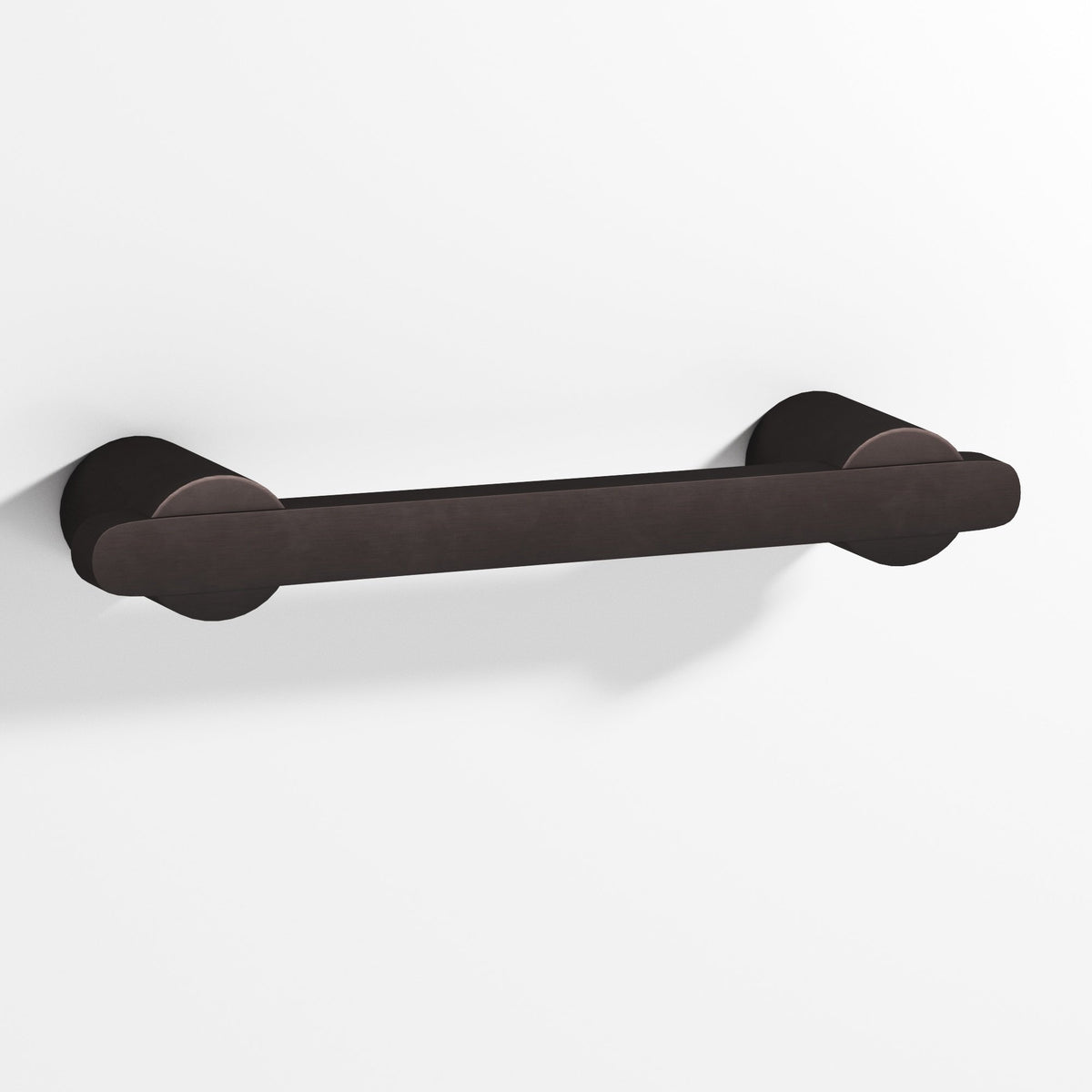 Colonial Bronze 1335 Rectangular Pull Partially Encapsulated by Round Posts, 3/8 x 1/4 in Bar - Matte Dark Statuary Bronze