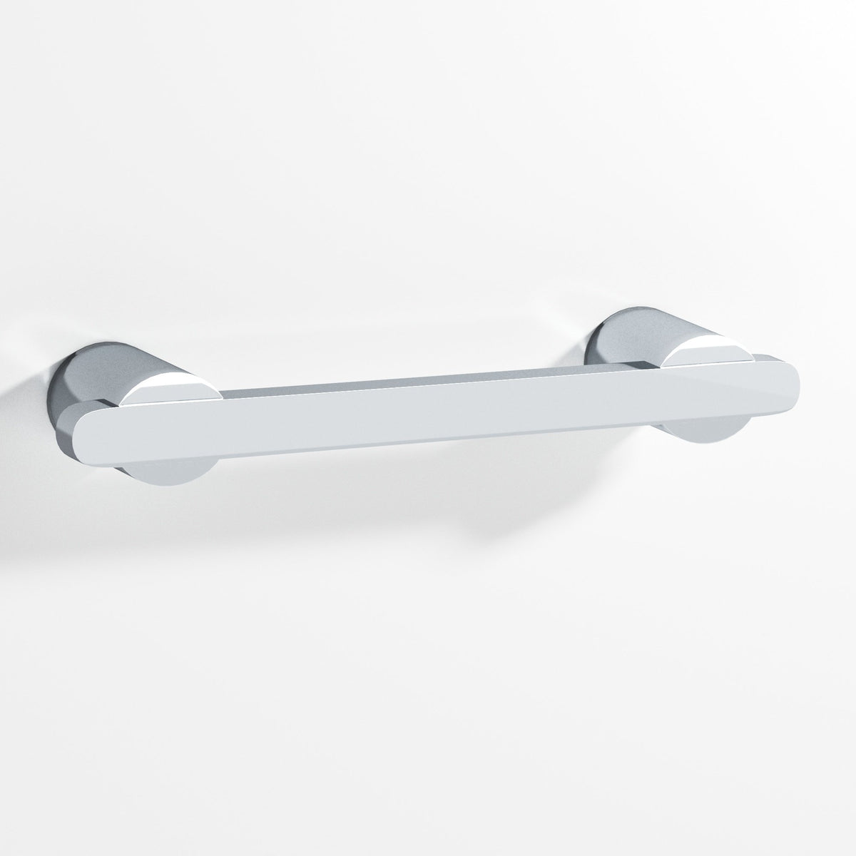 Colonial Bronze 1335 Rectangular Pull Partially Encapsulated by Round Posts, 3/8 x 1/4 in Bar - Polished Chrome