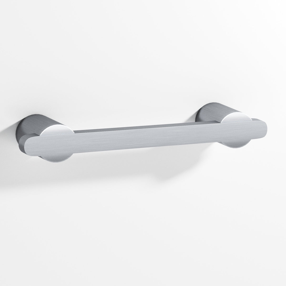 Colonial Bronze 1335 Rectangular Pull Partially Encapsulated by Round Posts, 3/8 x 1/4 in Bar - Satin Chrome