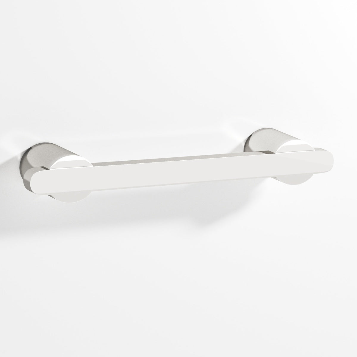 Colonial Bronze 1335 Rectangular Pull Partially Encapsulated by Round Posts, 3/8 x 1/4 in Bar - Polished Nickel