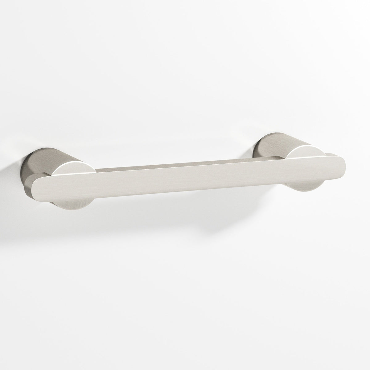 Colonial Bronze 1335 Rectangular Pull Partially Encapsulated by Round Posts, 3/8 x 1/4 in Bar - Satin Nickel