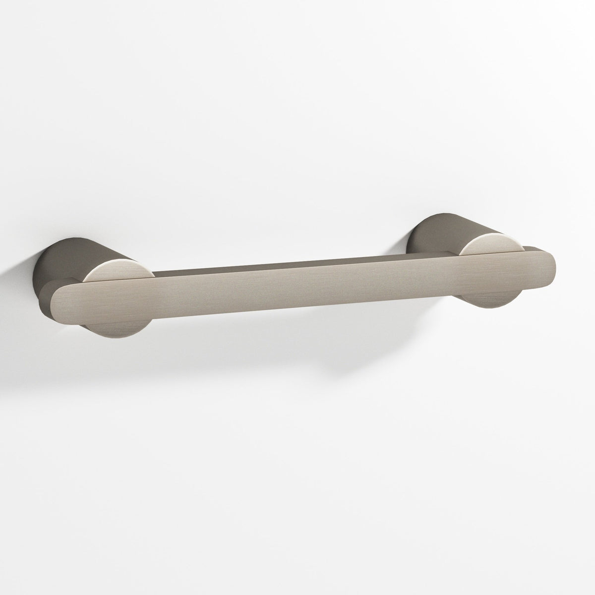 Colonial Bronze 1335 Rectangular Pull Partially Encapsulated by Round Posts, 3/8 x 1/4 in Bar - Matte Pewter