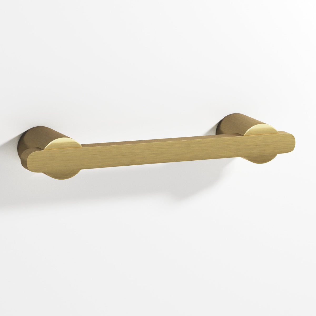 Colonial Bronze 1335 Rectangular Pull Partially Encapsulated by Round Posts, 3/8 x 1/4 in Bar - Antique Brass