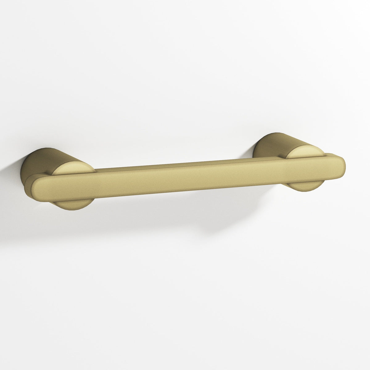 Colonial Bronze 1335 Rectangular Pull Partially Encapsulated by Round Posts, 3/8 x 1/4 in Bar - Matte Antique Satin Brass