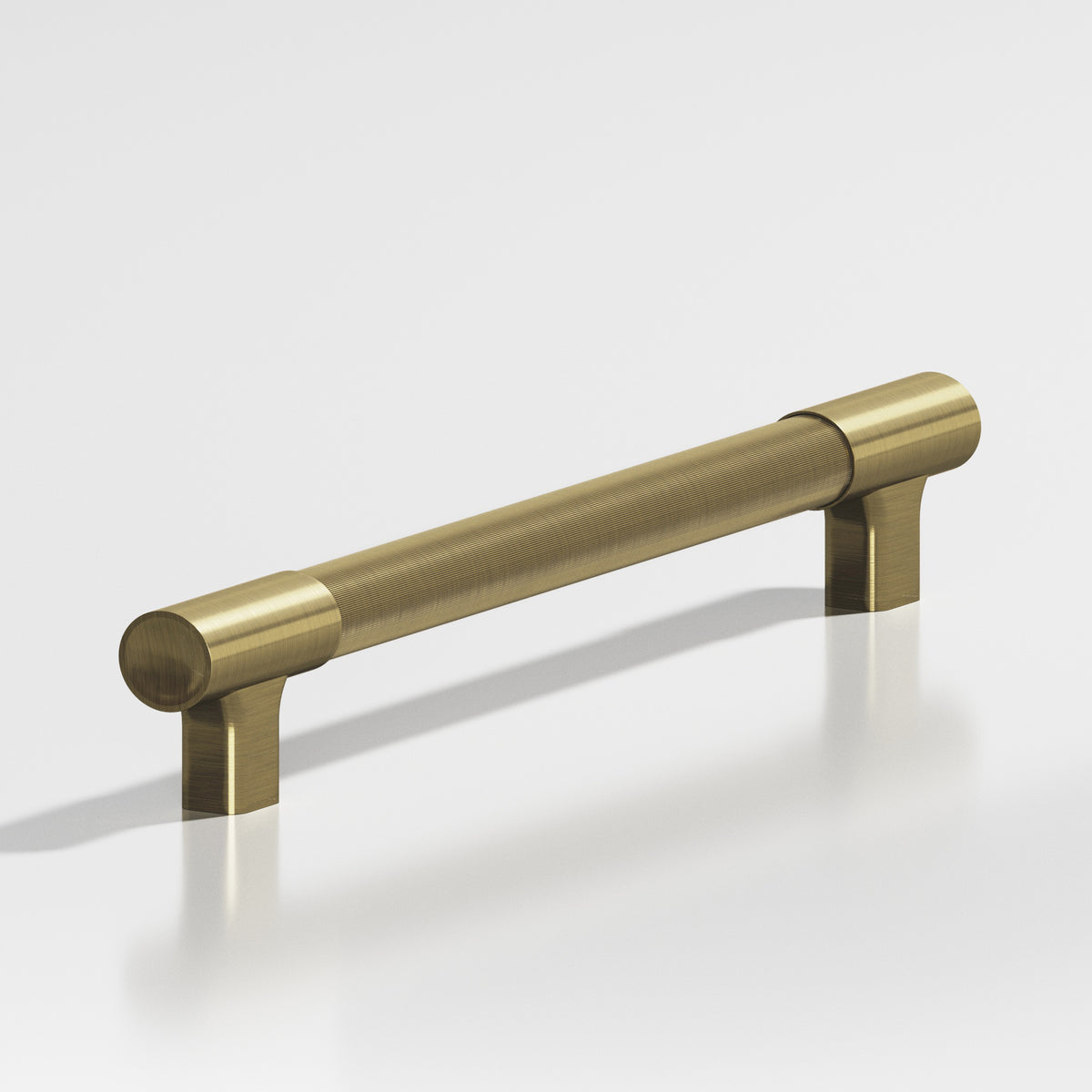 Colonial Bronze 1344 Coined Round Pull with Flared Square Posts and Dished Ends, 7/8 in Diameter - Antique Brass