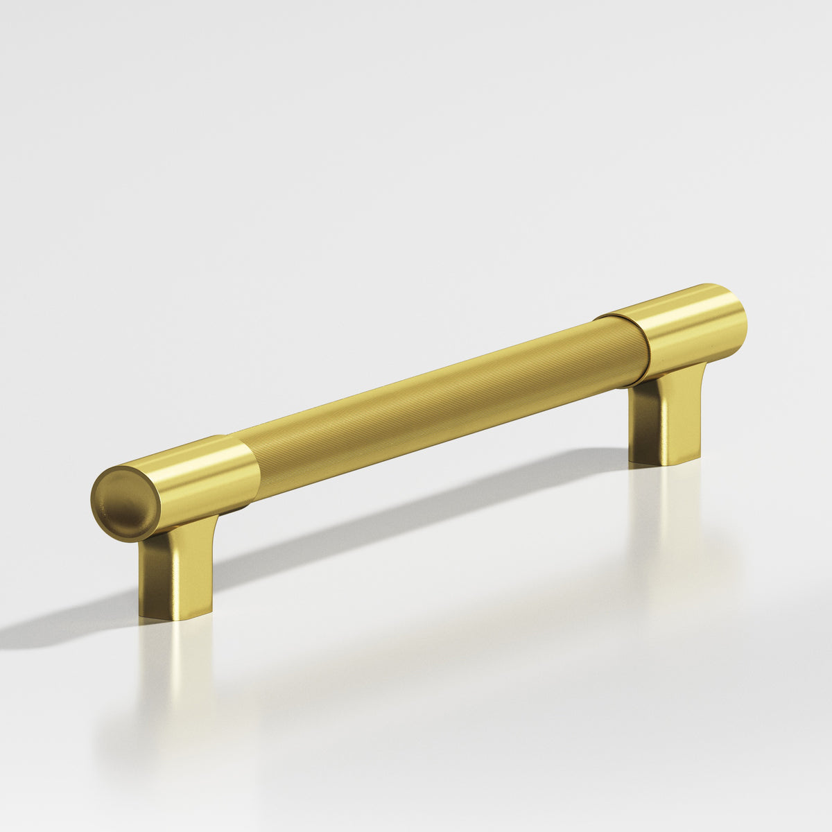 Colonial Bronze 1342 Coined Round Pull with Flared Square Posts and Dished Ends, 1/2 in Diameter - French Gold