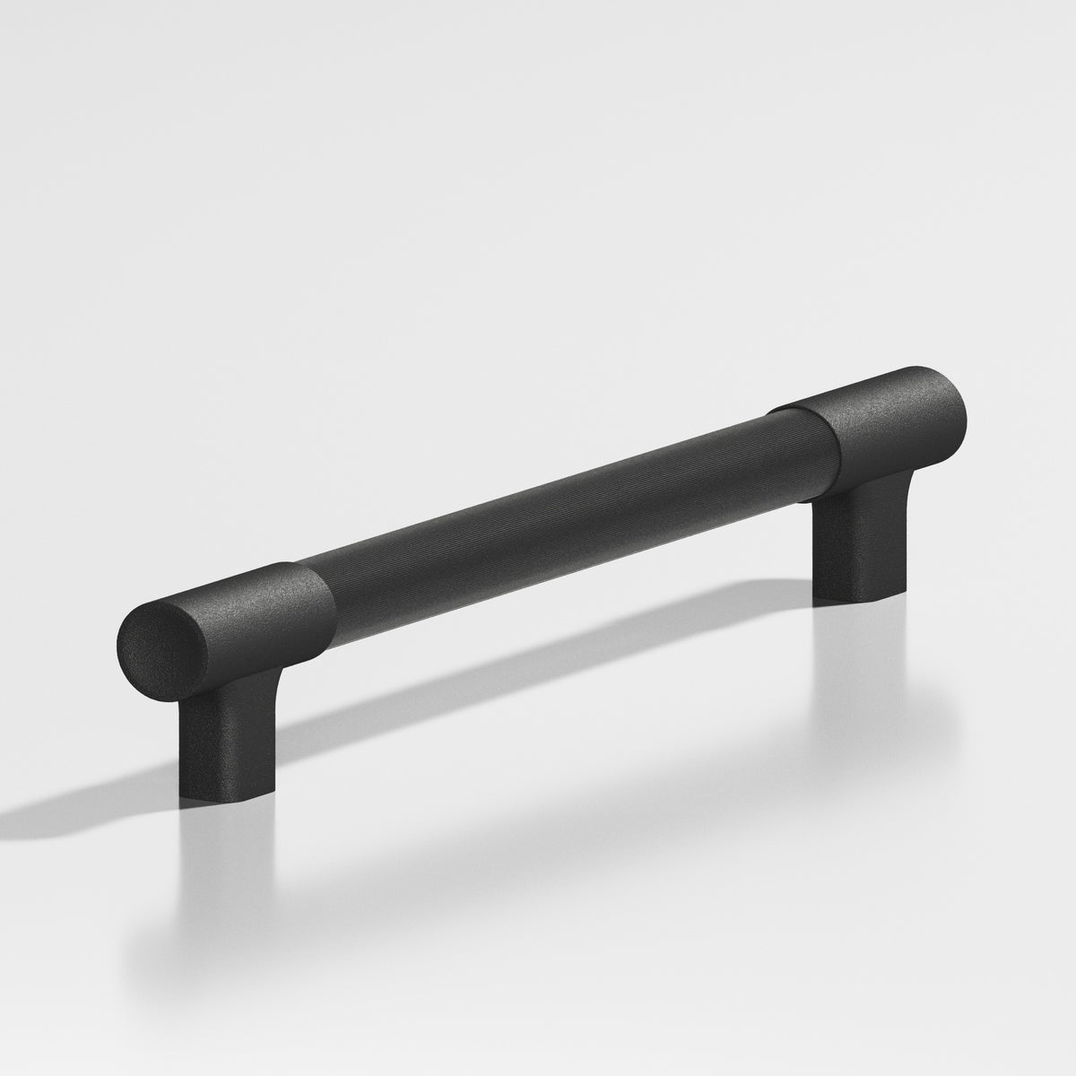 Colonial Bronze 1343 Coined Round Pull with Flared Square Posts and Dished Ends, 5/8 in Diameter - Frost Black™