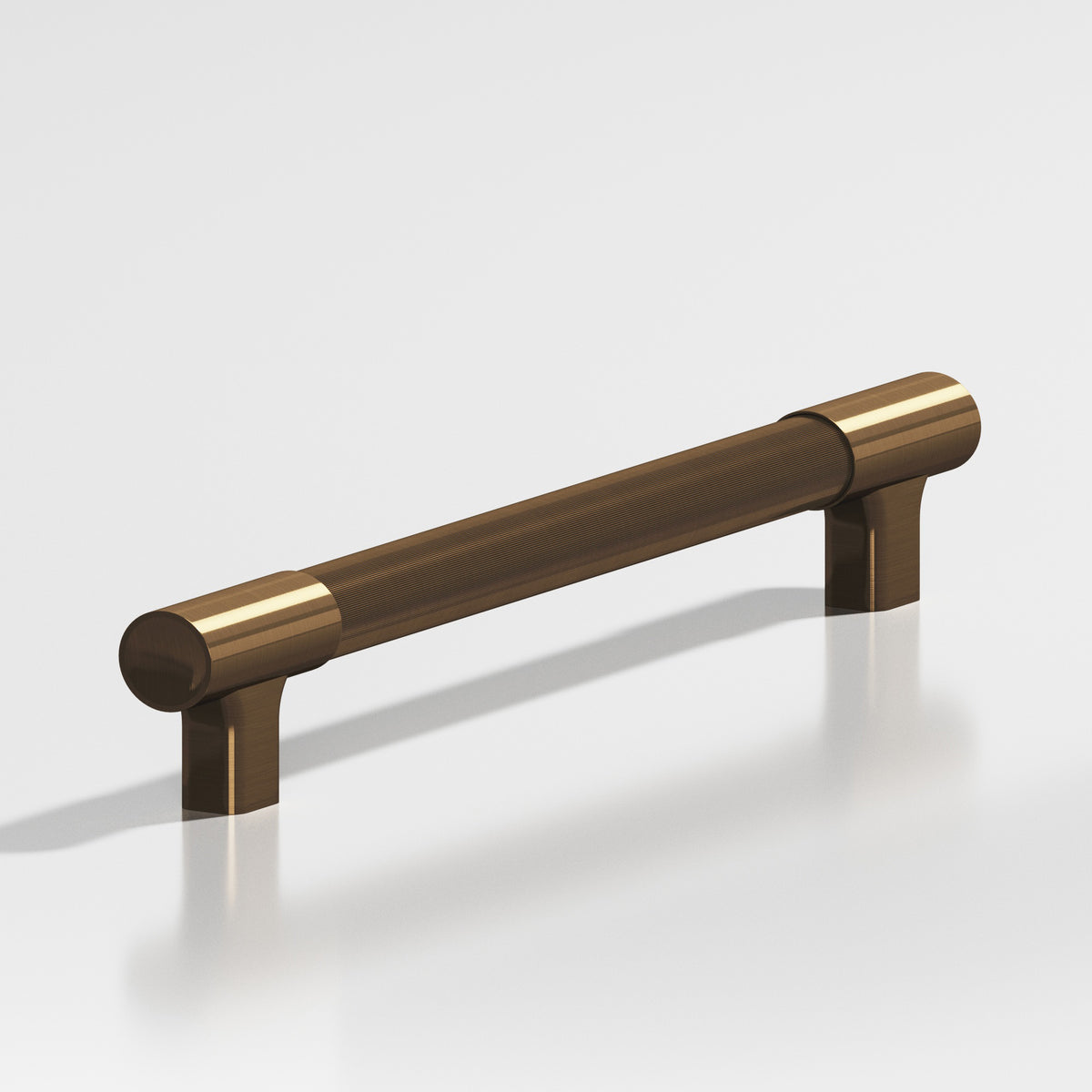 Colonial Bronze 1342 Coined Round Pull with Flared Square Posts and Dished Ends, 1/2 in Diameter - Light Statuary Bronze