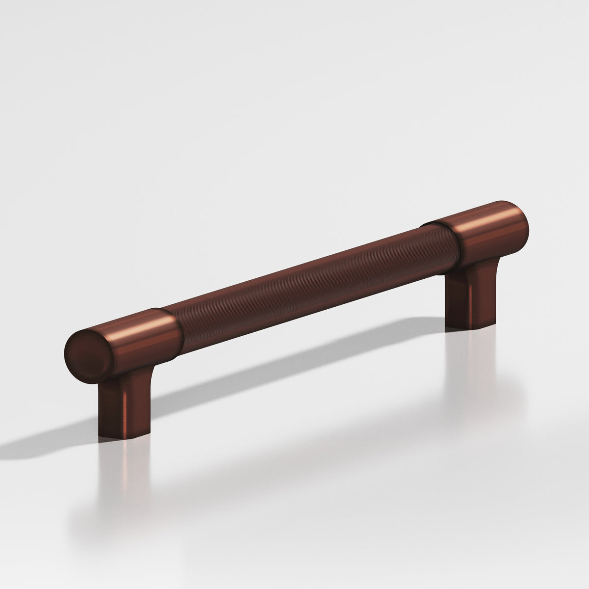 Colonial Bronze 1343 Coined Round Pull with Flared Square Posts and Dished Ends, 5/8 in Diameter - Matte Antique Copper