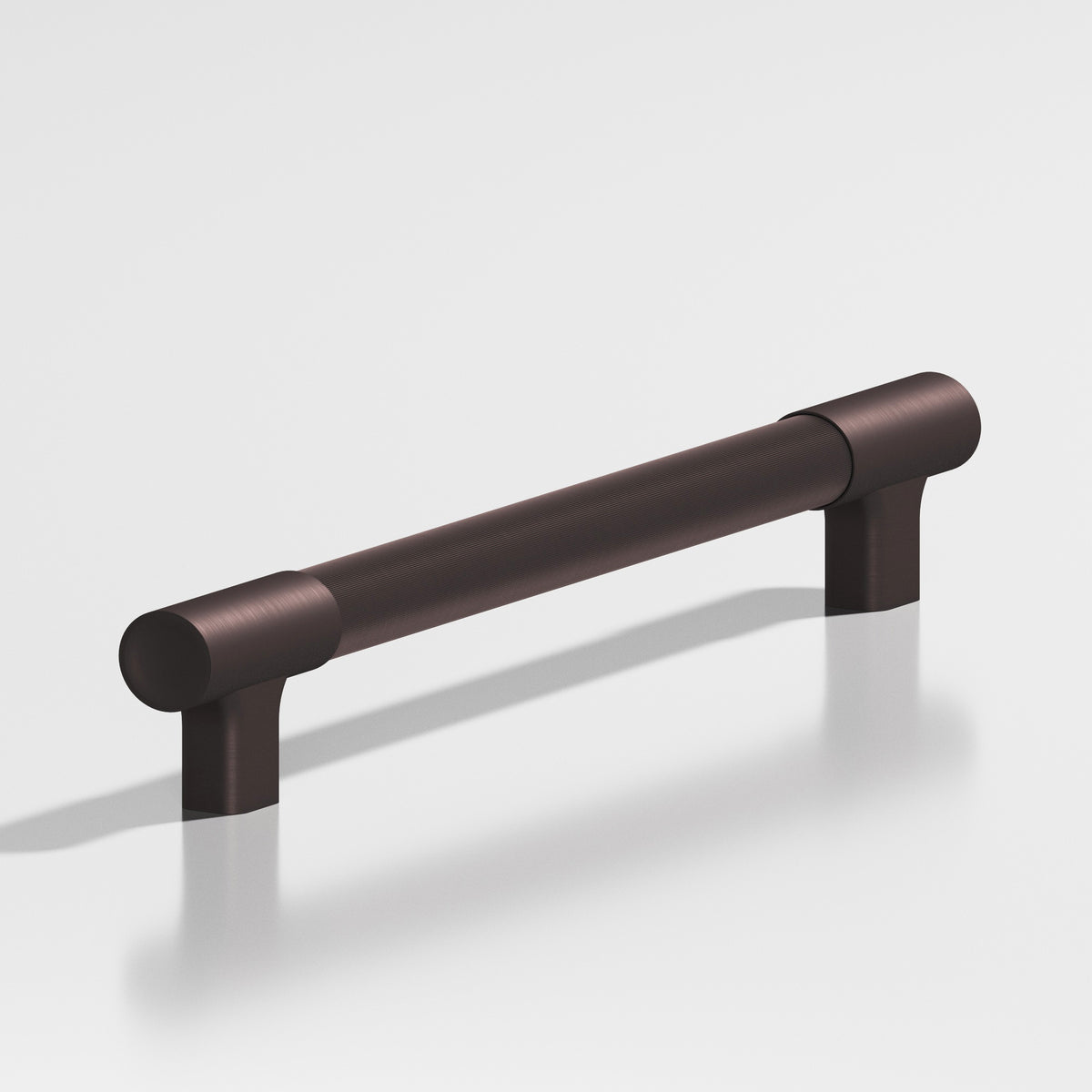 Colonial Bronze 1343 Coined Round Pull with Flared Square Posts and Dished Ends, 5/8 in Diameter - Matte Dark Statuary Bronze