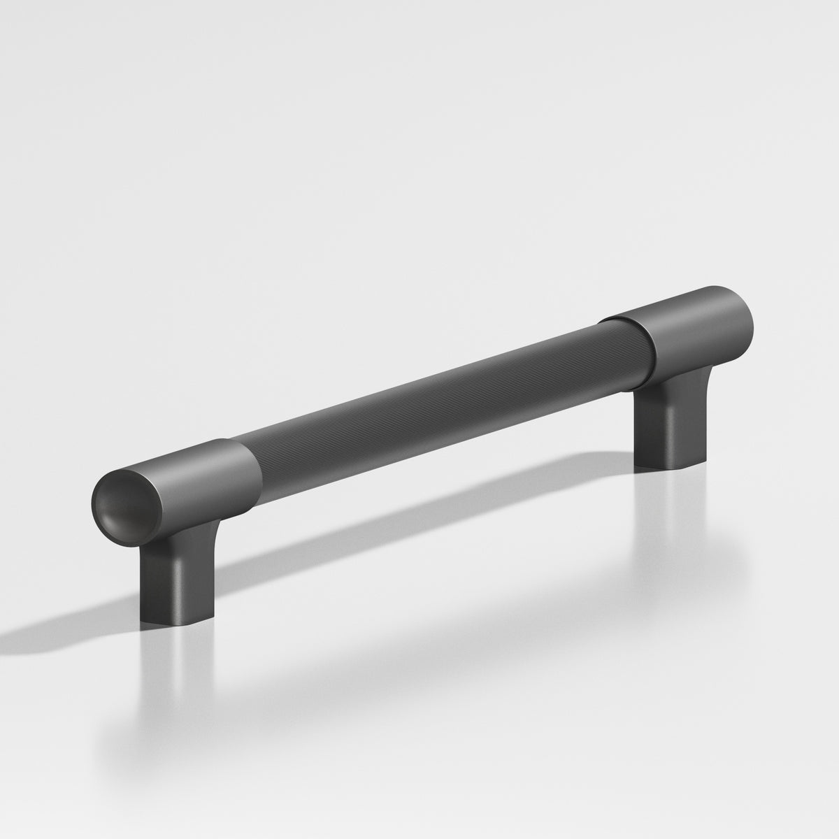Colonial Bronze 1343 Coined Round Pull with Flared Square Posts and Dished Ends, 5/8 in Diameter - Matte Graphite