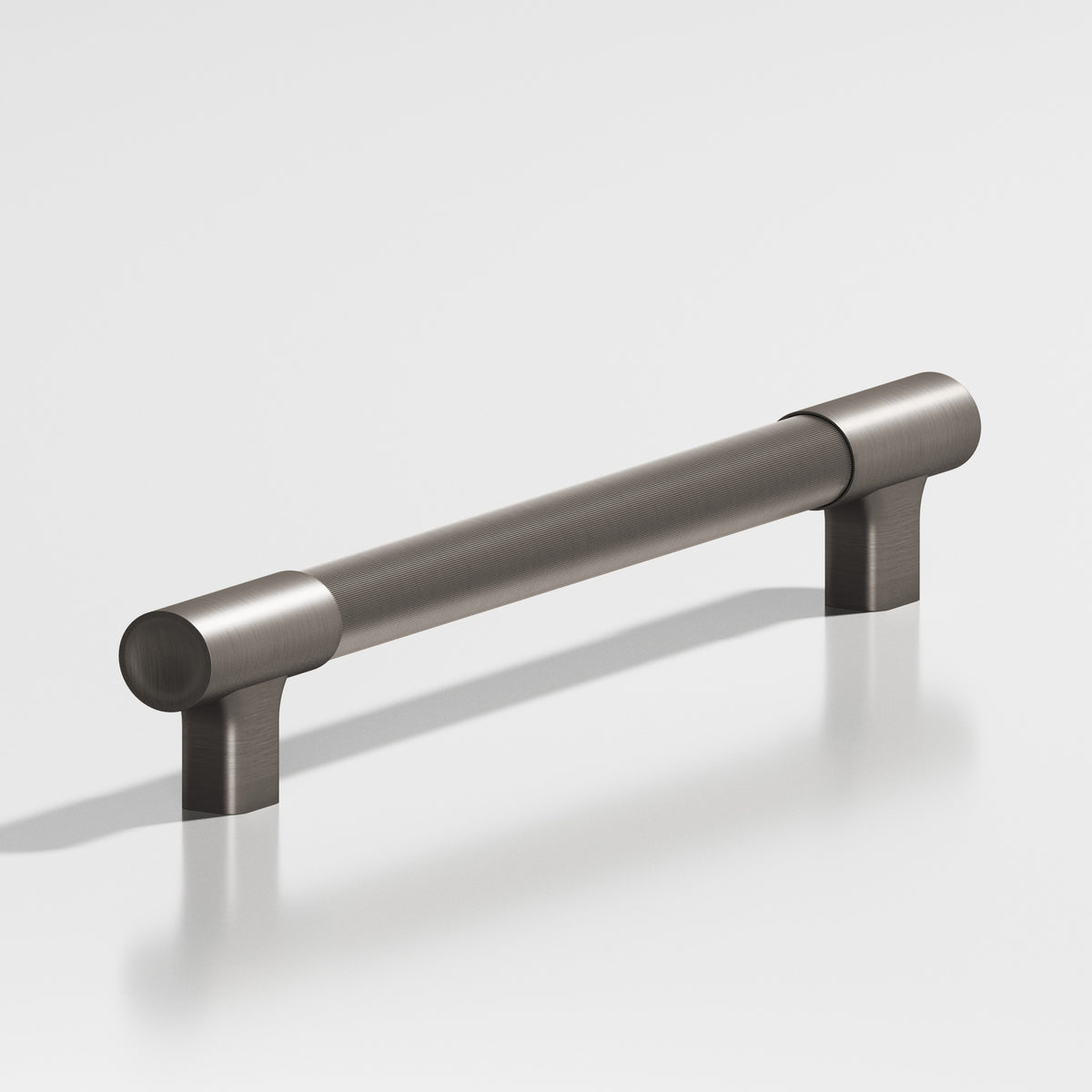 Colonial Bronze 1342 Coined Round Pull with Flared Square Posts and Dished Ends, 1/2 in Diameter - Matte Pewter