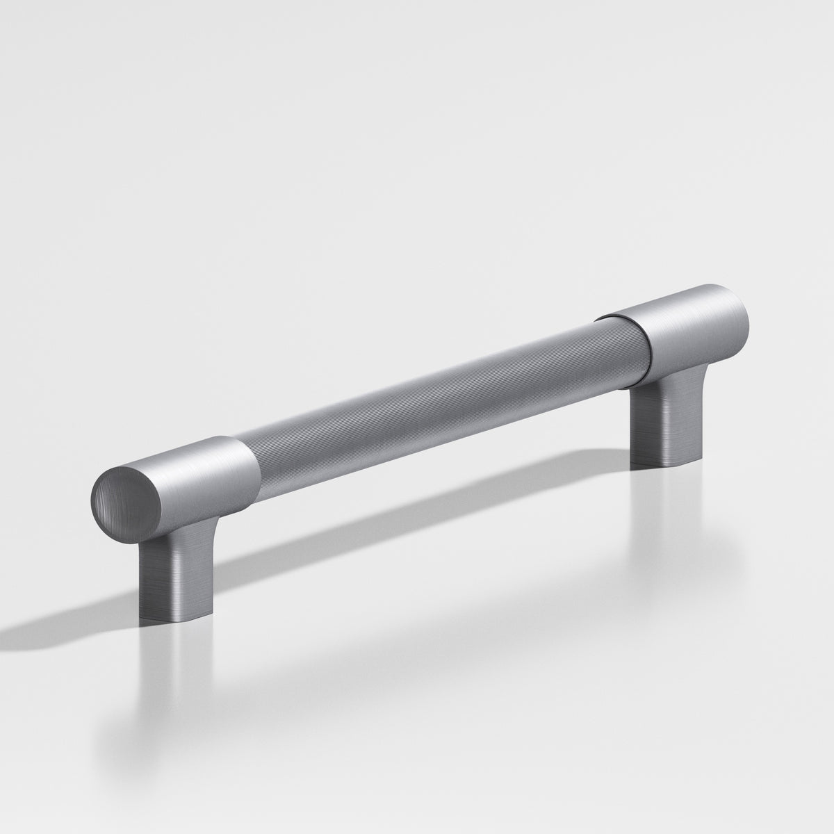 Colonial Bronze 1342 Coined Round Pull with Flared Square Posts and Dished Ends, 1/2 in Diameter - Matte Satin Chrome