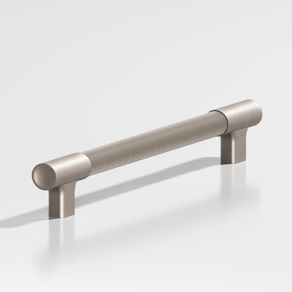 Colonial Bronze 1344 Coined Round Pull with Flared Square Posts and Dished Ends, 7/8 in Diameter - Matte Satin Nickel